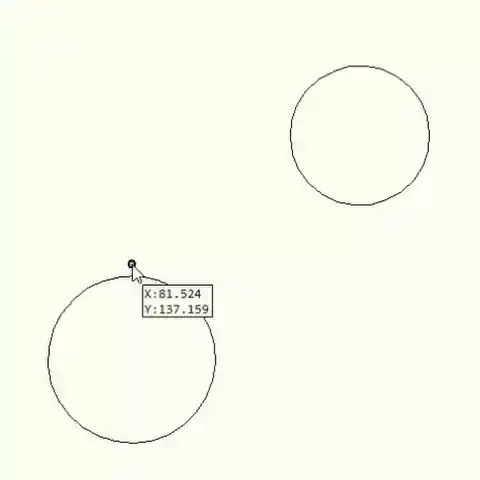 Animierte Demonstration des Fangens von Linien und Punkten in einer CAD-Zeichnung